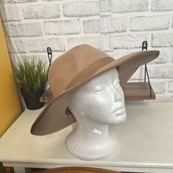 A New Day Brown Wool Wide Brimmed Hat - Picture 3 of 6